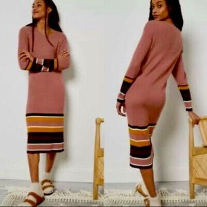 Anthropologie parvati midi sweater dress